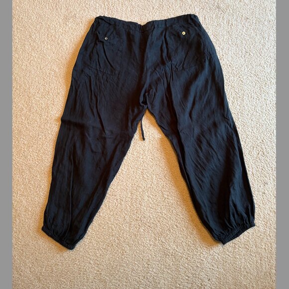 Jess Brown Potters Pant in Noir Handkerchief Linen   Size 2 - Picture 5 of 5